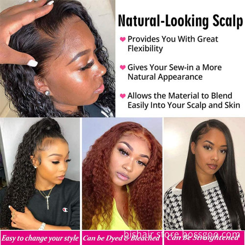 Front Lace Wig Real Human Hair Curly Hair Brazil 150% Density Deep Curly 4X4 Lace Real Human Hair Suitable for Women